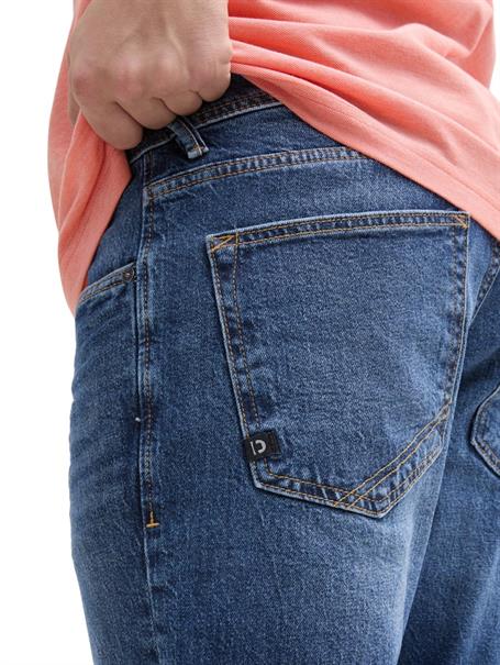 used dark stone blue denim