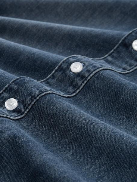 used dark stone blue denim