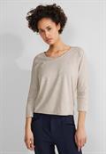 V-Ausschnitt Shirt spring sand melange