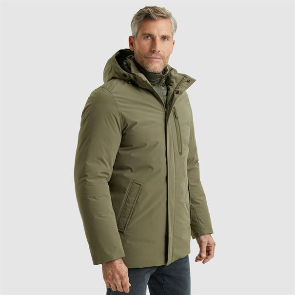 V-DOUBLE COAT dusty olive