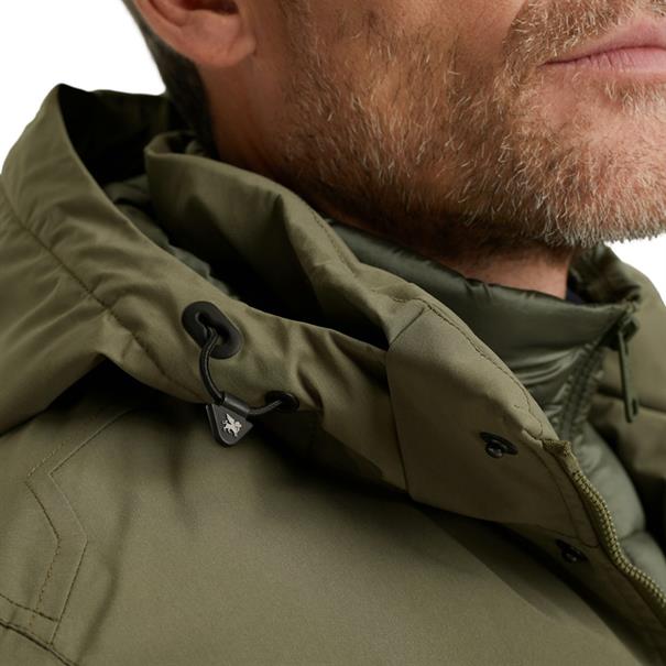 V-DOUBLE COAT dusty olive
