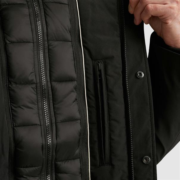 V-DOUBLE COAT jet black