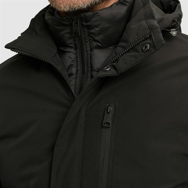 V-DOUBLE COAT jet black