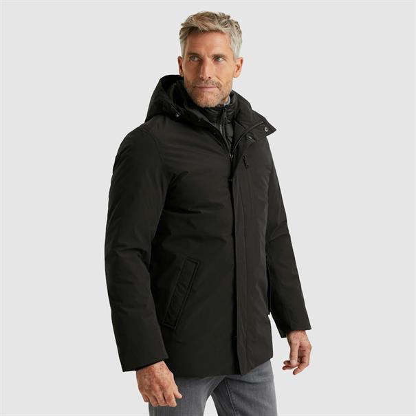 V-DOUBLE COAT jet black