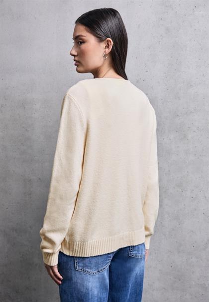 V-Neck Cardigan soft beige