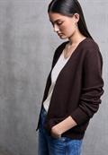 V-Neck Cardigan velvet wine