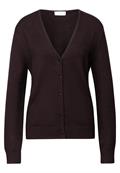 V-Neck Cardigan velvet wine