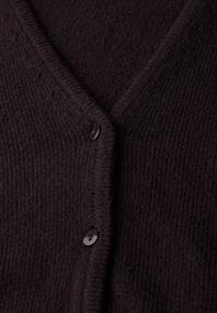 V-Neck Cardigan velvet wine