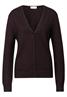 V-Neck Cardigan velvet wine