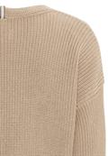 V-Neck Pullover aus reiner Baumwolle clay