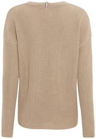 V-Neck Pullover aus reiner Baumwolle clay