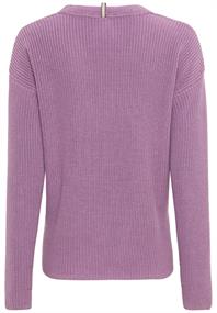 V-Neck Pullover aus reiner Baumwolle purple