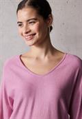 V-Neck Pullover intense rose mel.