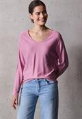 V-Neck Pullover intense rose mel.