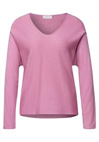 V-Neck Pullover intense rose mel.