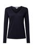 V-Neck-Pullover mit Organic Cotton navy