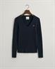 V-Neck Pullover mit Zopfmuster evening blue