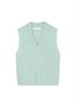 V-Neck-Pullunder aus Schurwolle-Mix frozen blue