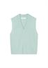 V-Neck-Pullunder aus Schurwolle-Mix frozen blue