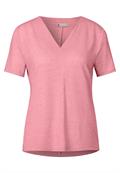 V-Neck Shirt in Leinen-Optik blush peach