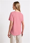V-Neck Shirt in Leinen-Optik blush peach