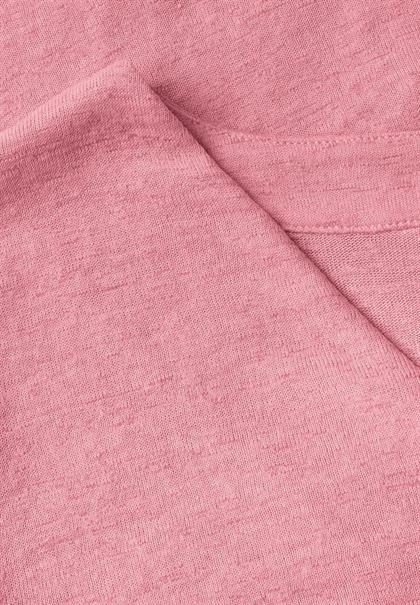 V-Neck Shirt in Leinen-Optik blush peach