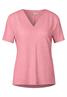 V-Neck Shirt in Leinen-Optik blush peach