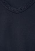 V-Neck Shirt mit Spitze deep blue