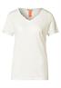 V-Neck Shirt mit Spitze off white