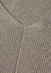 V-Neck Strickpullover toffee cream melange