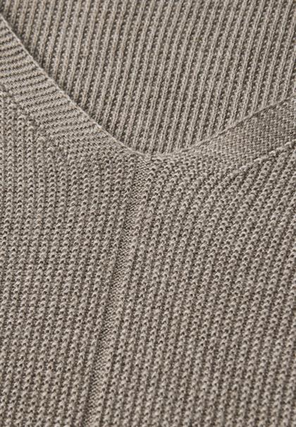 V-Neck Strickpullover toffee cream melange
