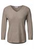 V-Neck Strickpullover toffee cream melange