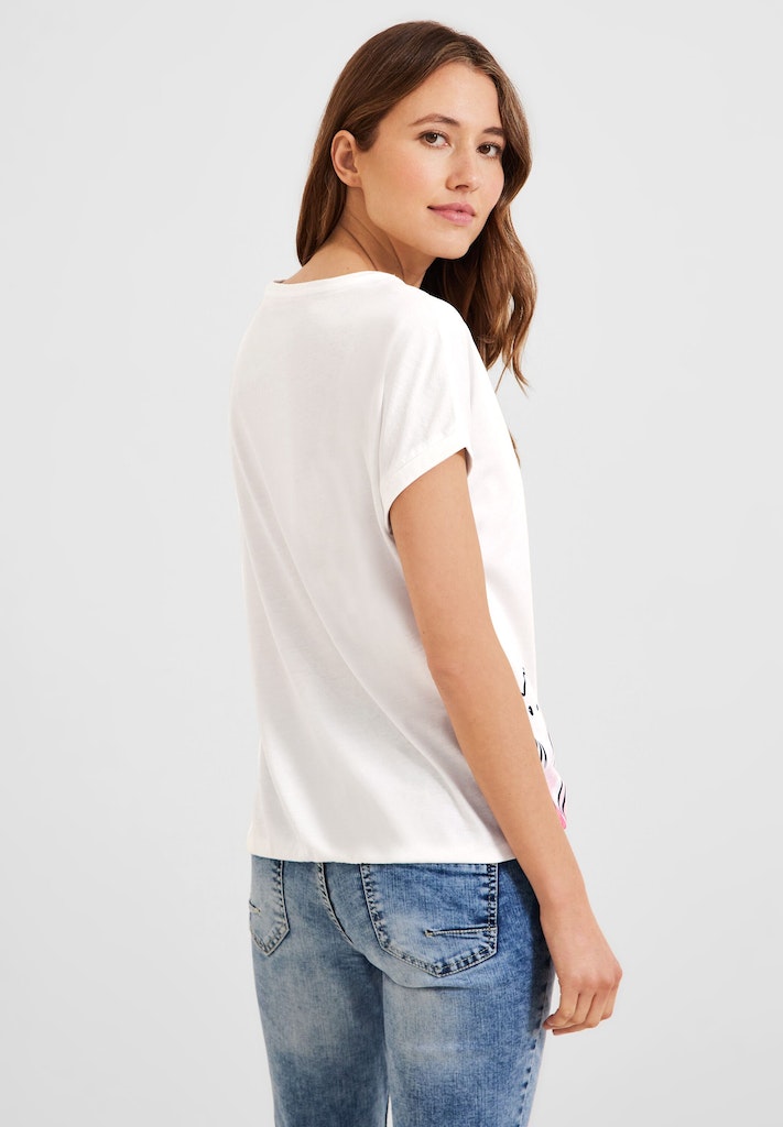 Cecil Damen bequem T-Shirt vanilla bei online kaufen white