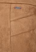 Velours-Hose mit High Waist natural camel