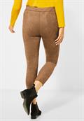 Velours-Hose mit High Waist natural camel