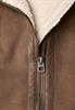 Velours Jacke mit Teddy-Details mocha brown