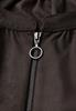 Velours Tunika mit Zipper dark auburn brown