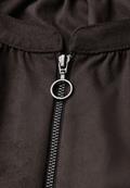 Velours Tunika mit Zipper dark auburn brown