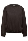 Velours Tunika mit Zipper dark auburn brown