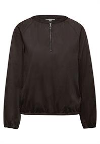 Velours Tunika mit Zipper dark auburn brown