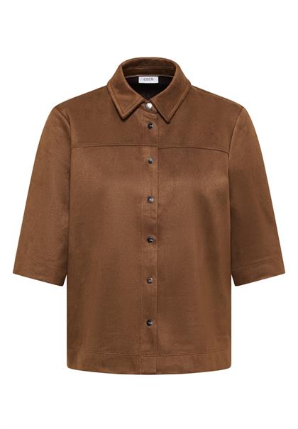 Veloursbluse mocha caramel