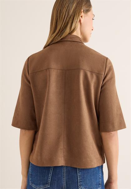 Veloursbluse mocha caramel