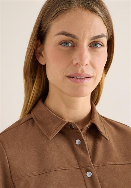 Veloursbluse mocha caramel