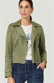Velourslederjacke pale khaki