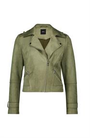 Velourslederjacke pale khaki