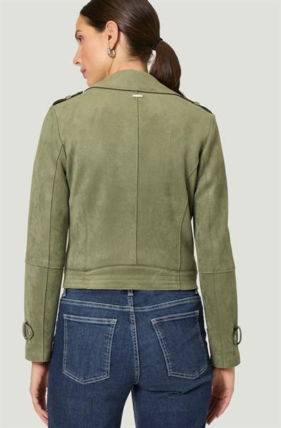 Velourslederjacke pale khaki