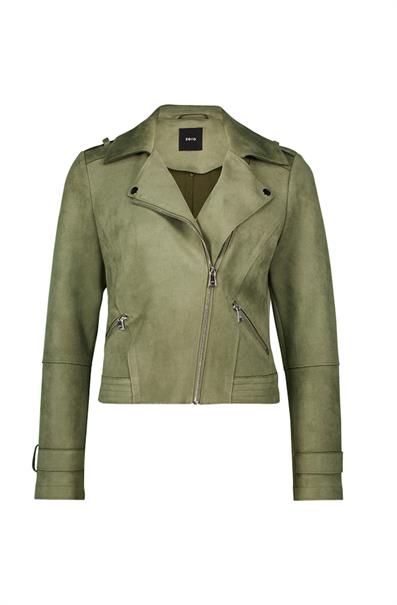 Velourslederjacke pale khaki