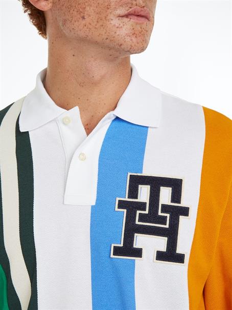 VERTICAL STRIPE AF RUGBY POLO white- multi
