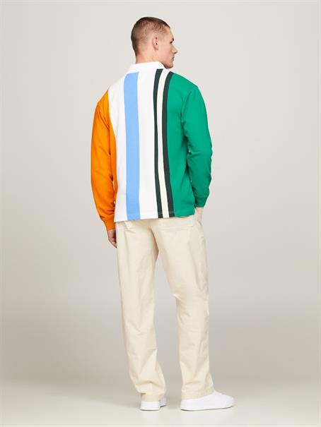 VERTICAL STRIPE AF RUGBY POLO white- multi