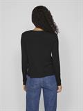 VIABELLA RIB L/S KNIT CARDIGAN black